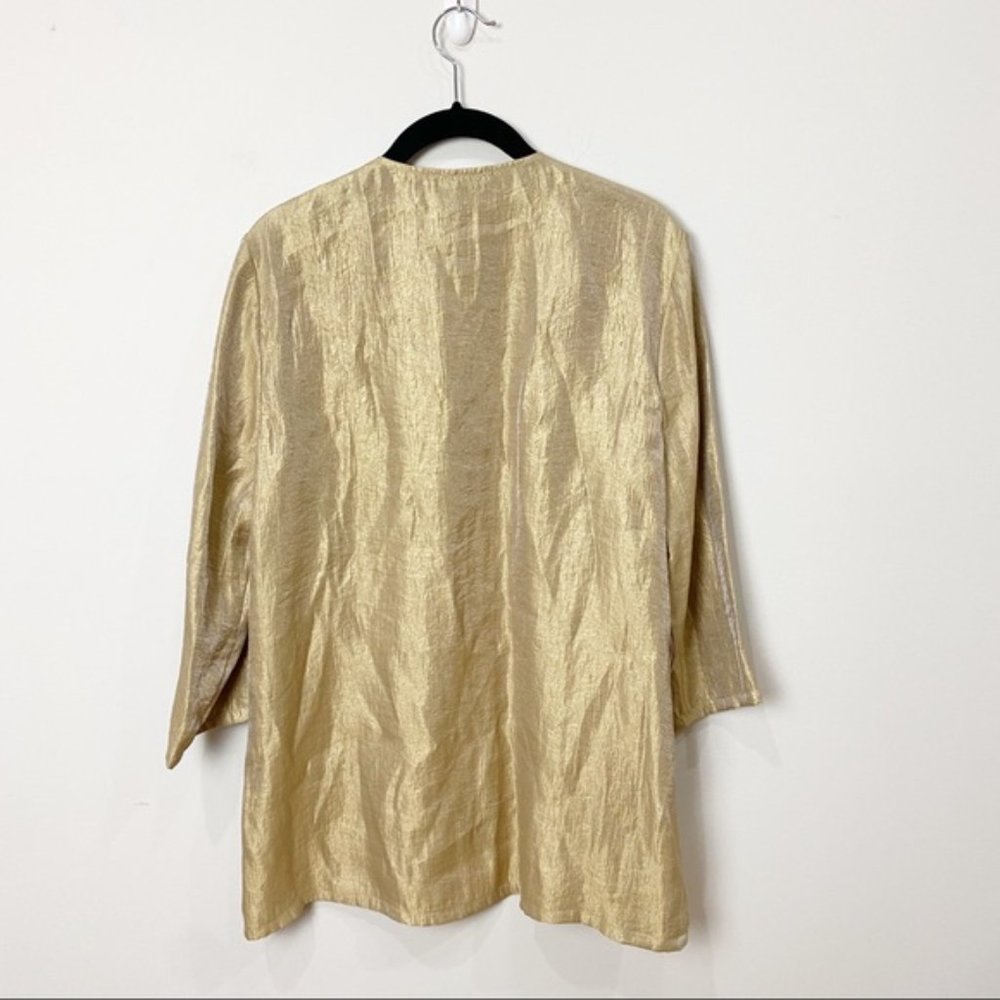 New Peace Of Cloth Celeste Open Front Jacket Small S - Picture 4 of 11